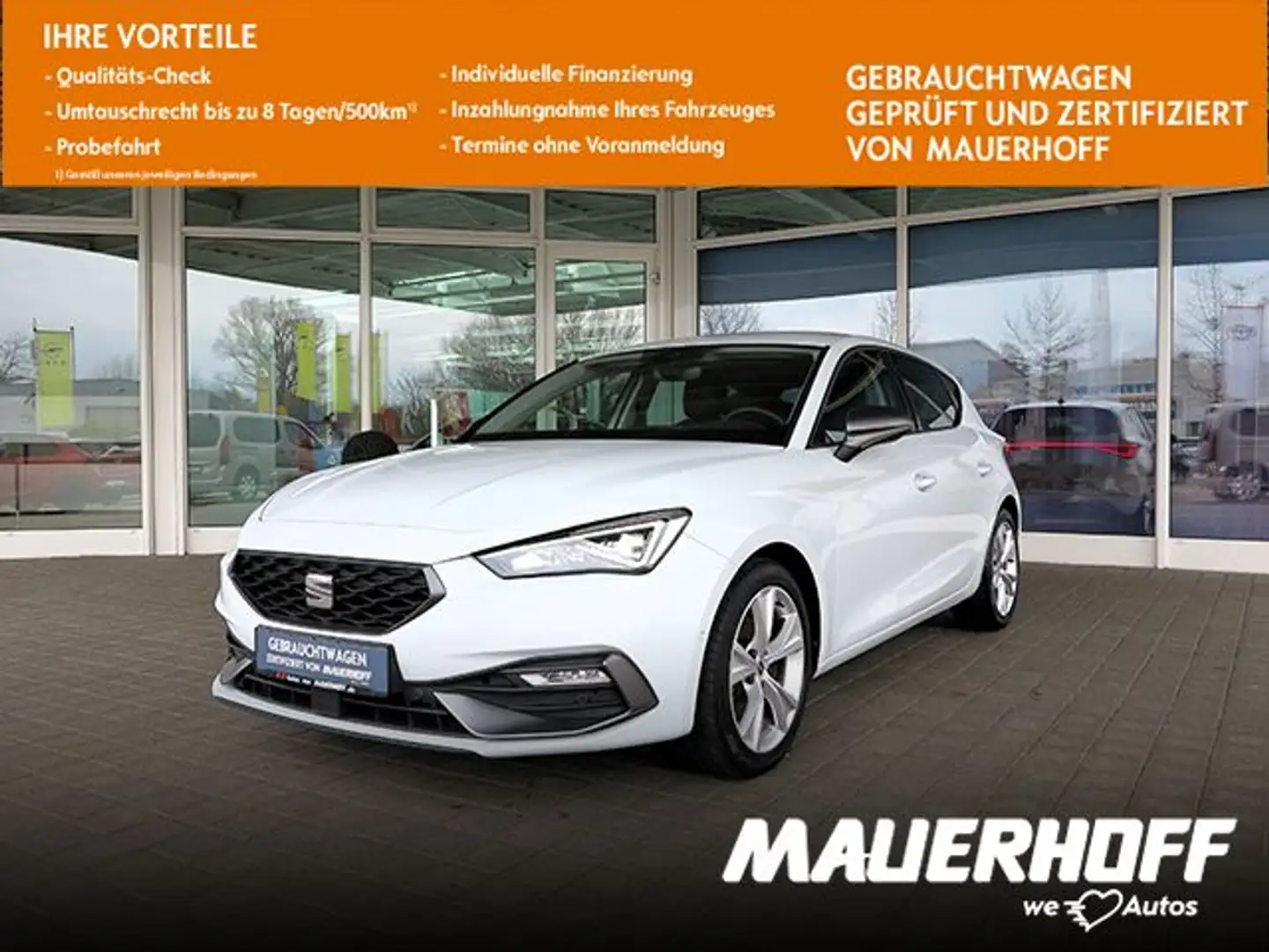 SEAT Leon FR | Navi | PDC | LED | DAB | HSA | USB Blanc - 1