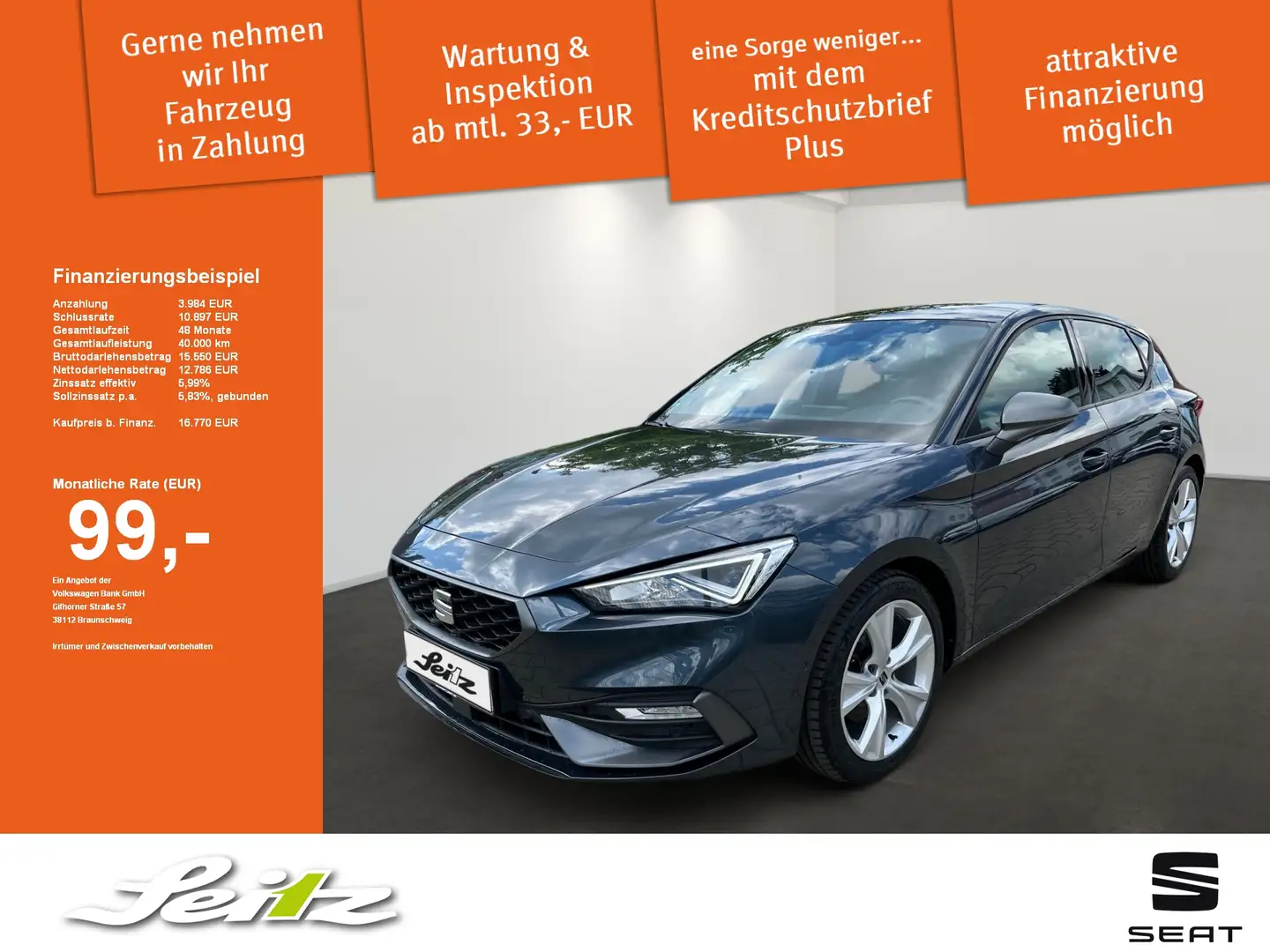SEAT Leon 2.0 TDI FR Gri - 1