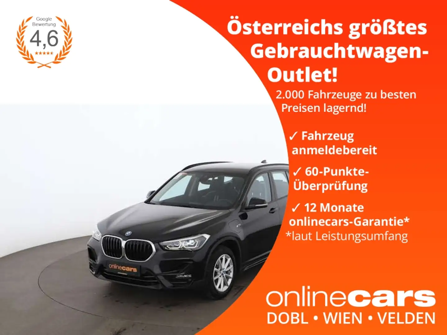 BMW X1 xDrive25e Sport Line Aut LED RADAR LEDER NAVI Schwarz - 1