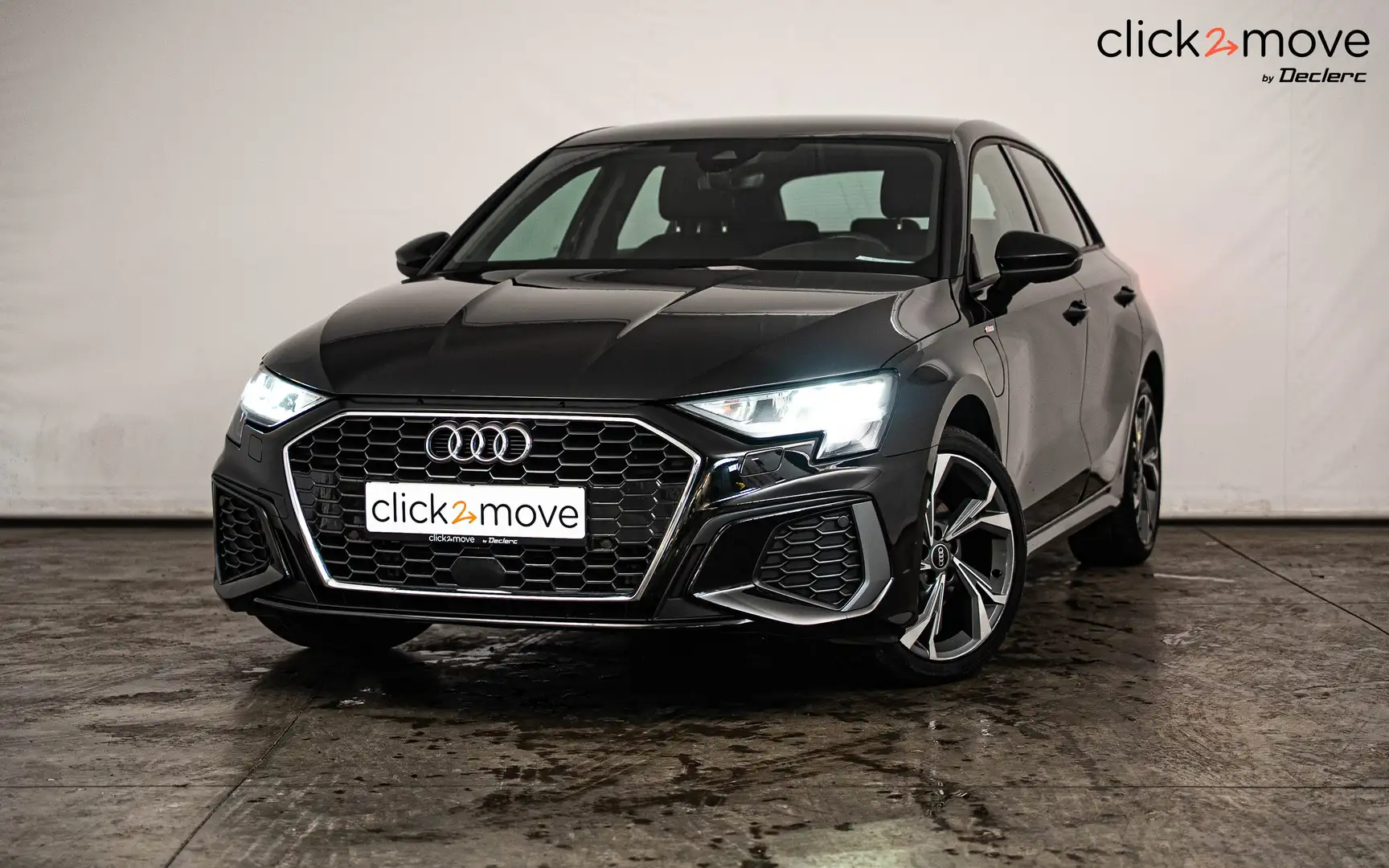 Audi A3 40TFSI 150cv+54cv élect S line *Taxe sur 150cv* Zwart - 1