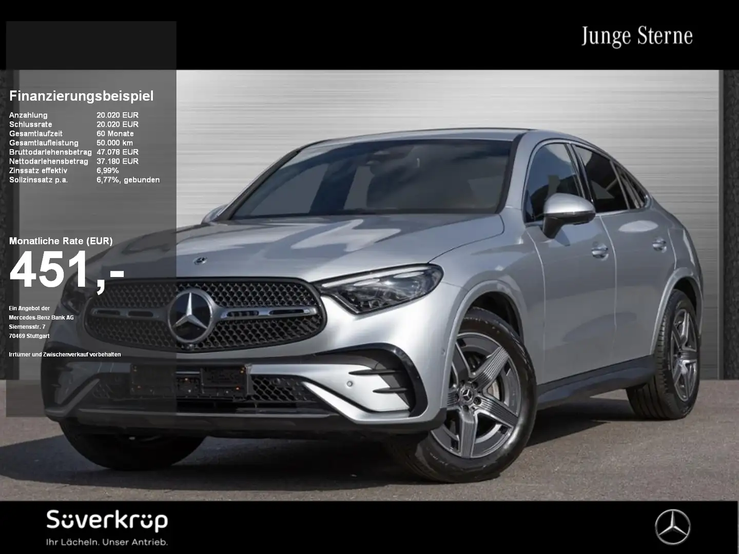 Mercedes-Benz GLC 200 4M Coupé , AMG PREMIUM SPUR 360 PDC SHZ Silber - 1