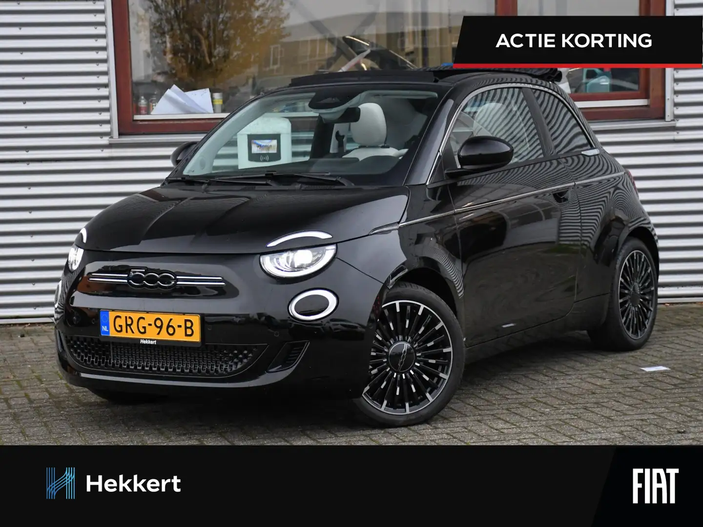 Fiat 500e C La Prima 42kWh 118pk Automaat Fiat 500 C La Prim Zwart - 1