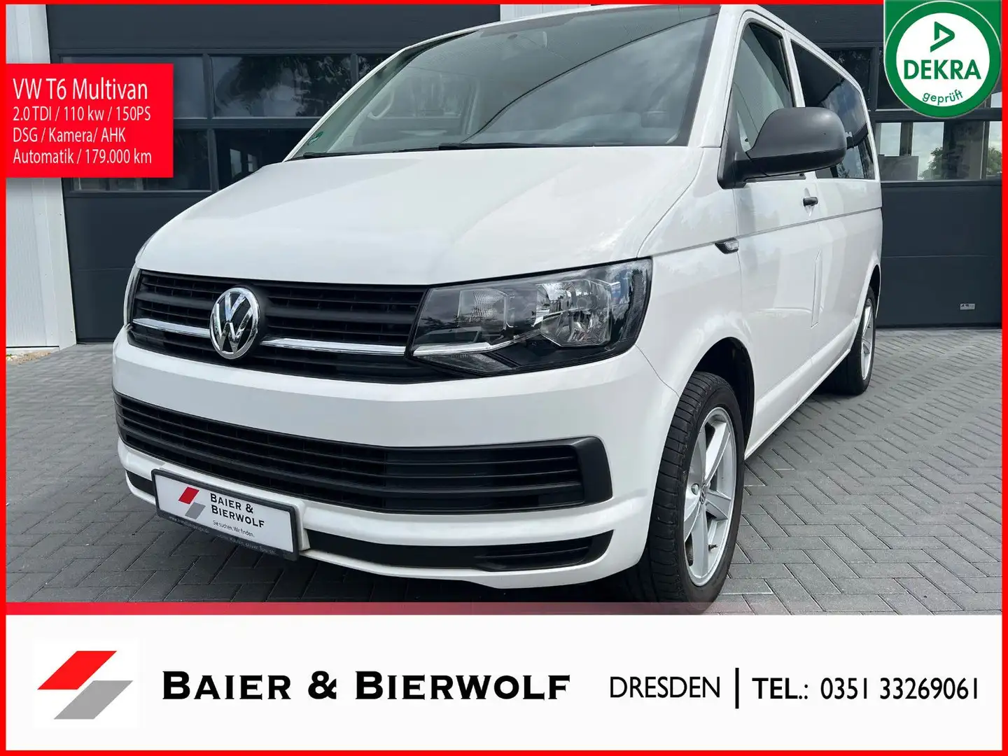 Volkswagen T6 Multivan 2.0 DSG Kamera AHK 150PS Blanc - 1