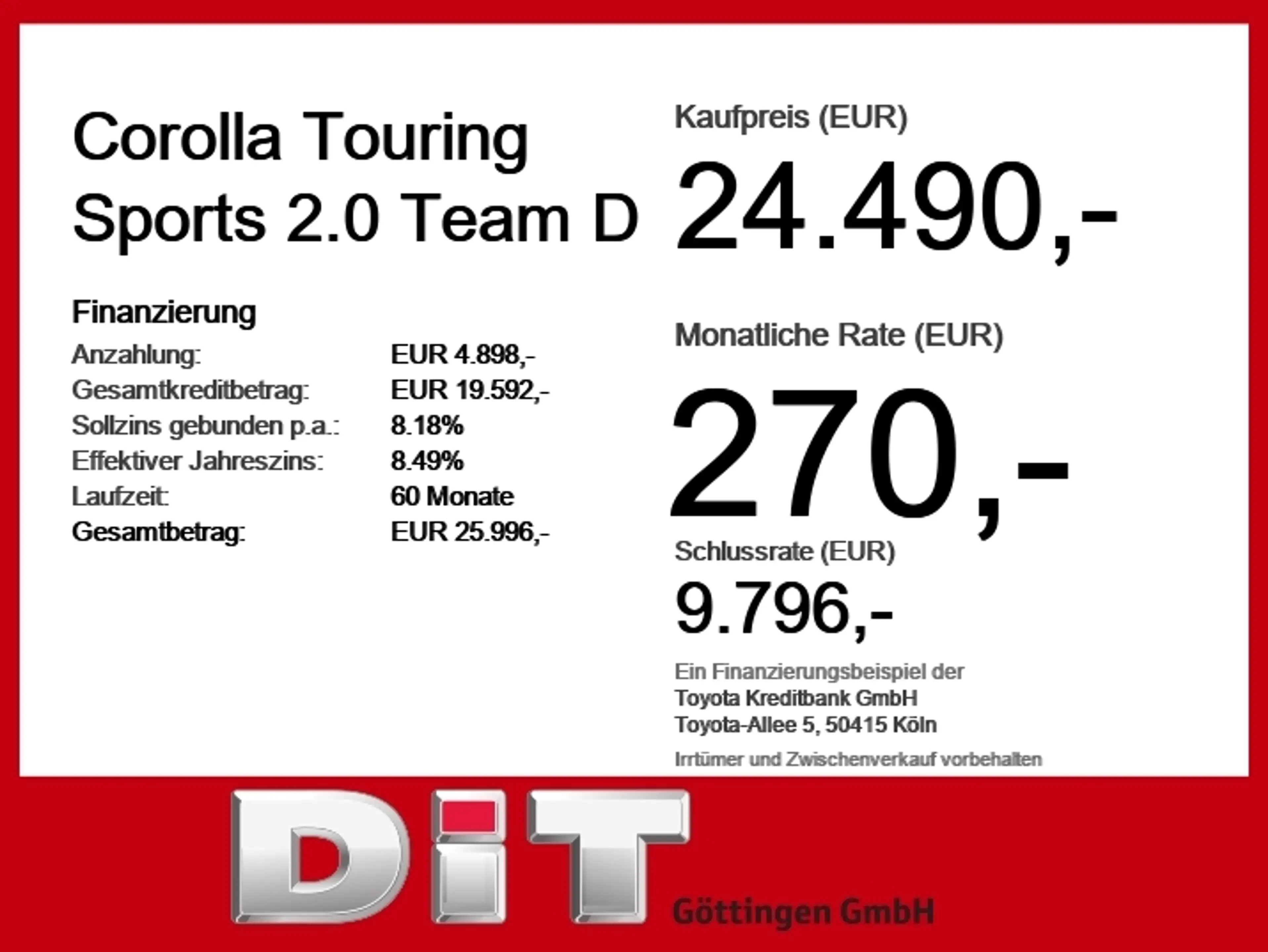 Toyota Corolla Touring Sports 2.0 Team D ACC+LED+Navi — photo 6