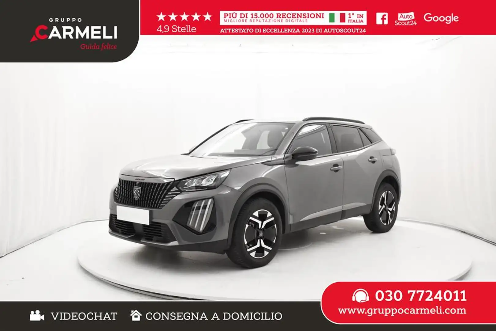 Peugeot 2008 1.2 puretech Allure s&s 100cv Grigio - 1