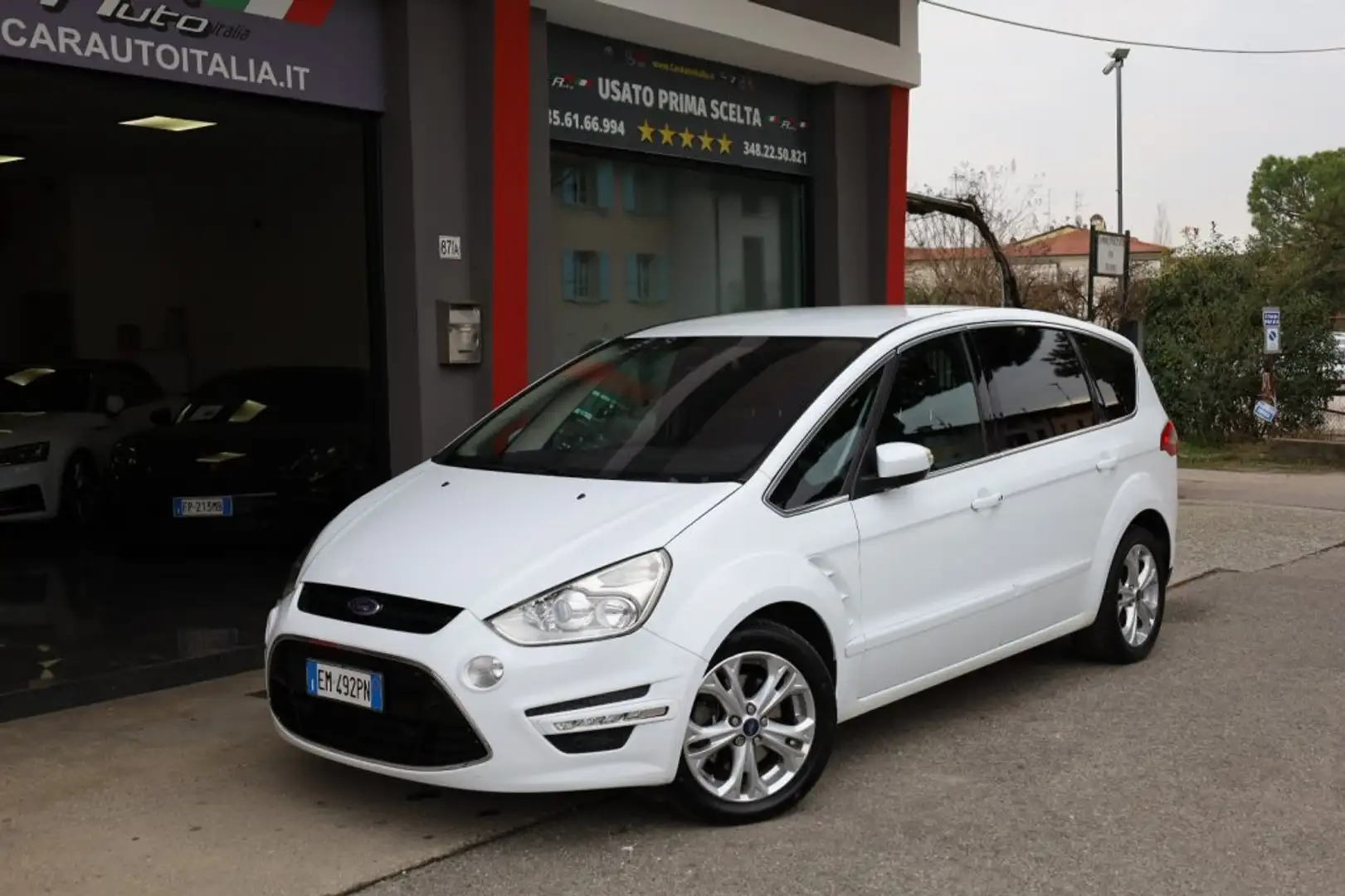Ford S-Max 2.0 TDCi 163CV AUTOMATICA Pelle Tel CD/Mp3 Euro5 Weiß - 1