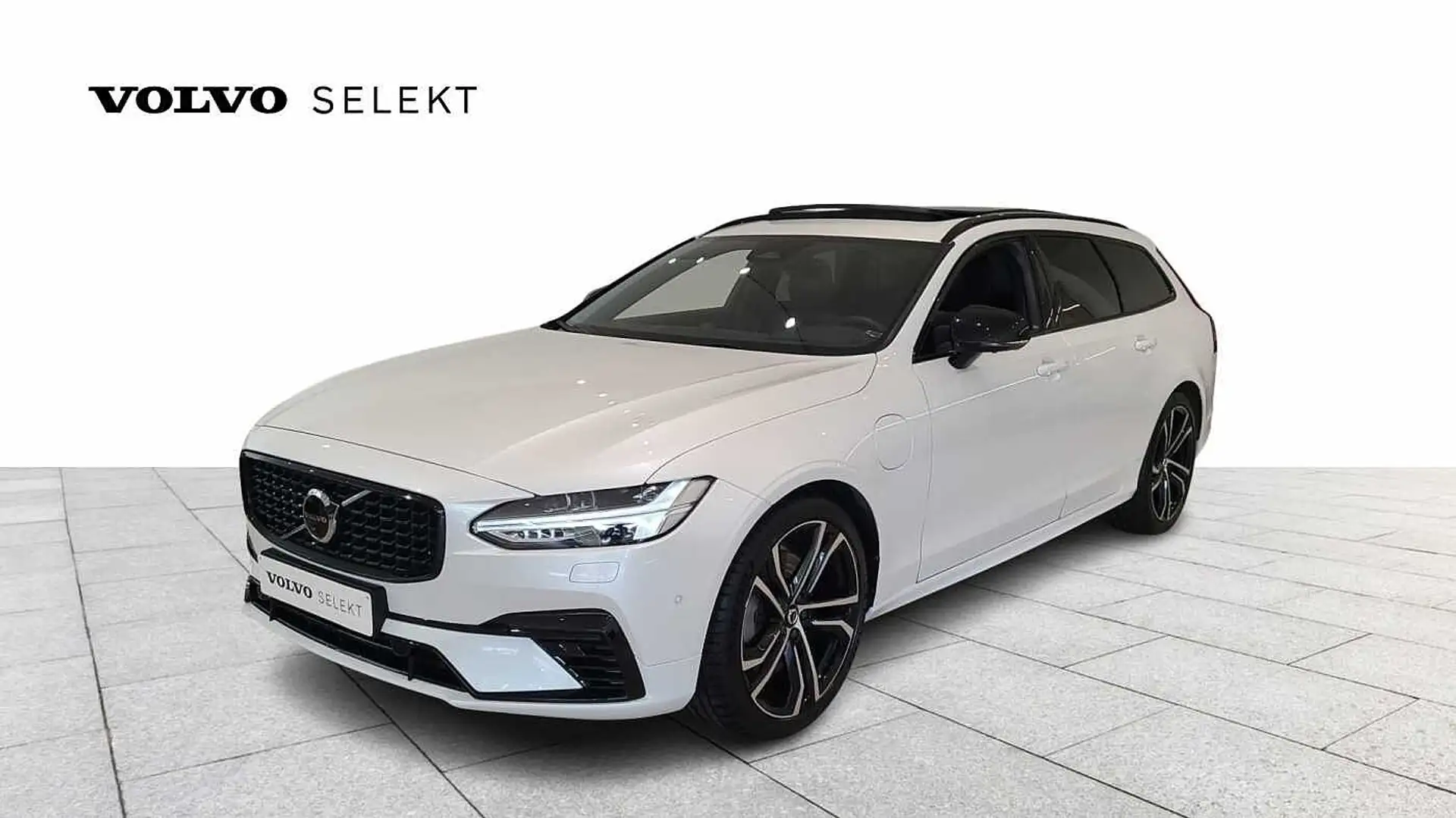 Volvo V90 Recharge Ultimate, T8 AWD plug-in hybrid, Elektris Blanc - 1