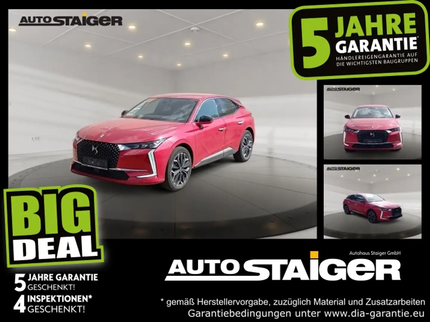 DS Automobiles DS 4 DS4  Rivoli ACC+LED+Navi+SHZ+2xKlima+Volleder* Rot - 1