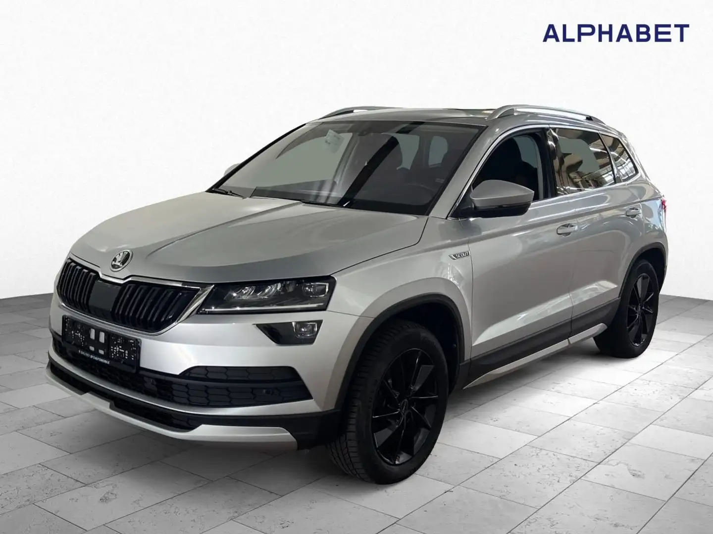 Skoda Karoq 2.0 TDI Scout 4x4 AHK Navi LED Key AUT PDC Argent - 1
