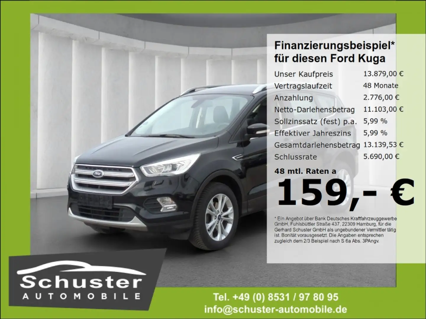 Ford Kuga Titanium 1.5*Autom Navi Tempo Keyless SHZ Nero - 1