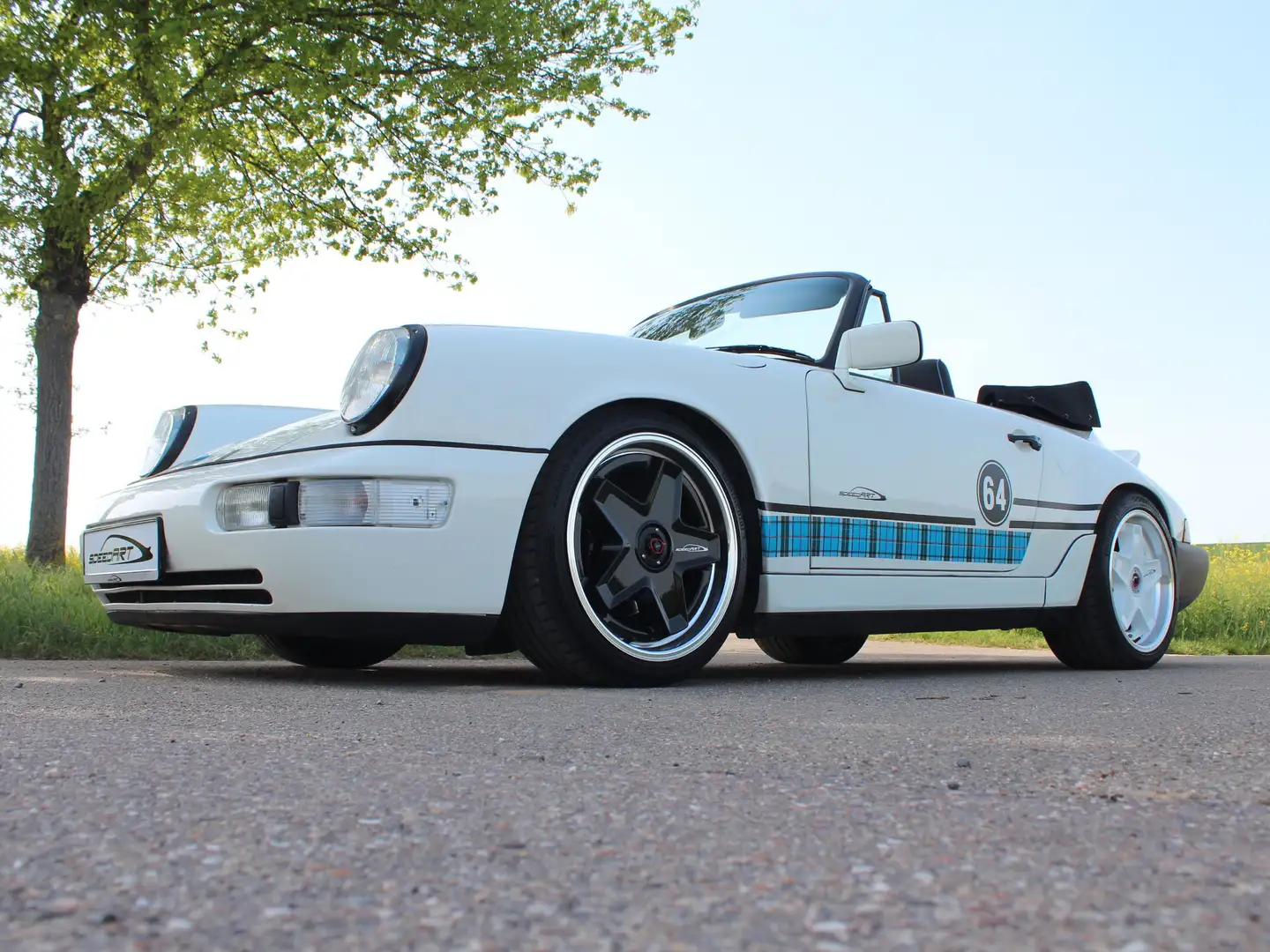 Porsche 964 911/964 C4: Technik neu, 18", Ducktail, H-Kennz. Biały - 2