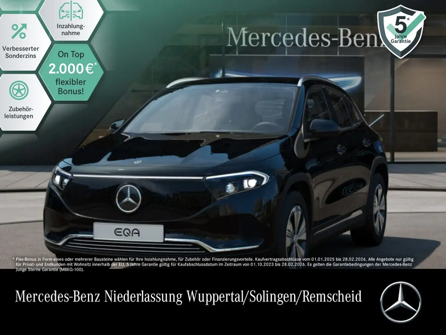 Mercedes-Benz EQA 300 4M PROG+ADVANCED+AHK+KAMERA+SPUR Noir - 1