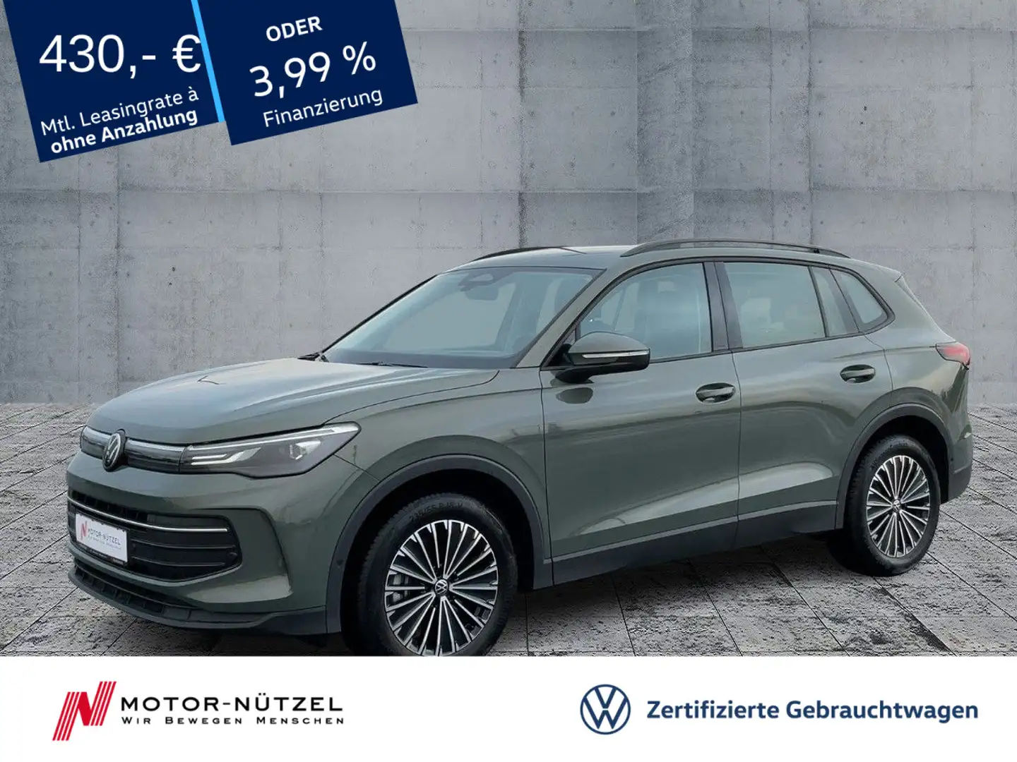 Volkswagen Tiguan 2.0 TDI DSG LIFE LED+NAVI+AHK+ACC+DAB+HuD Grün - 1