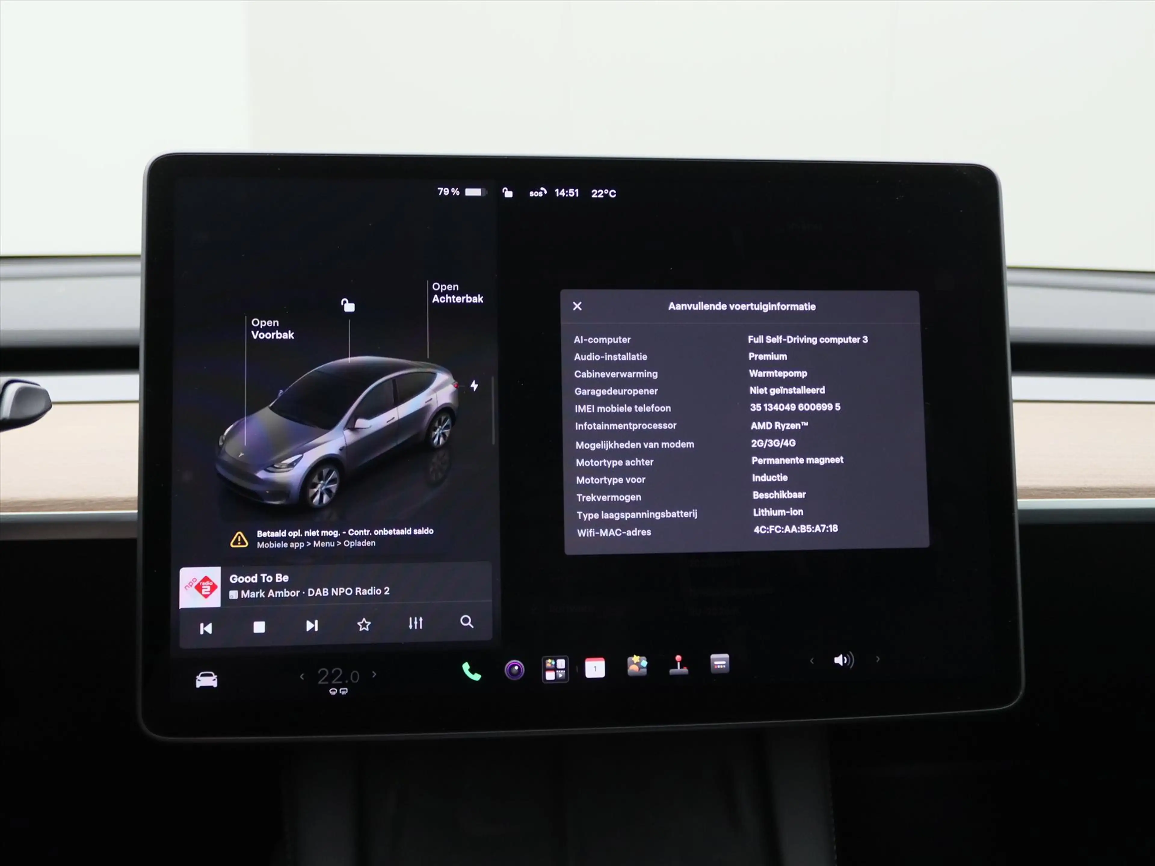 Tesla Model Y Long Range AWD 75kWh 351pk 93.7% SoH [ AMD RYZEN+A — photo 28