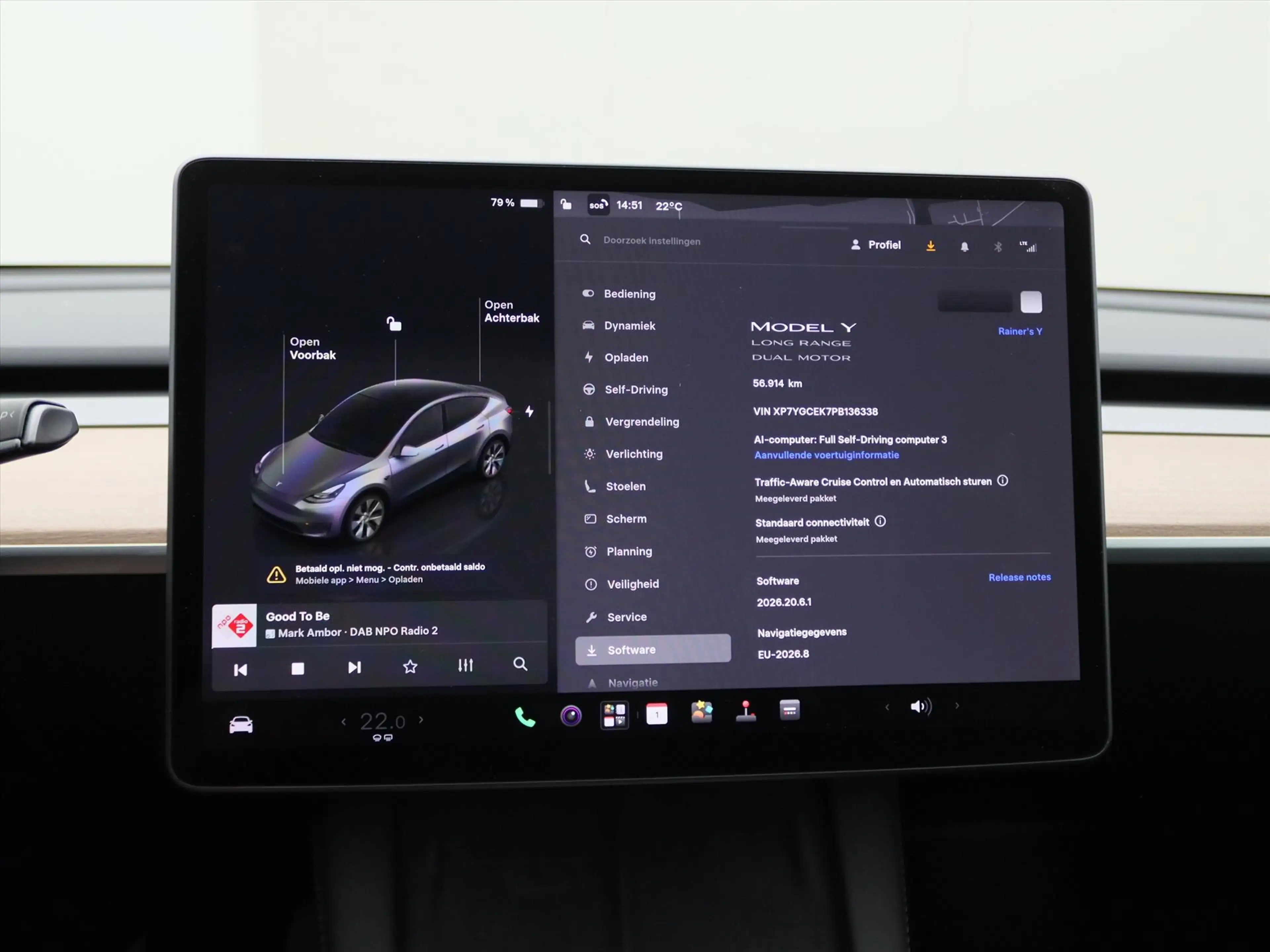 Tesla Model Y Long Range AWD 75kWh 351pk 93.7% SoH [ AMD RYZEN+A — photo 27