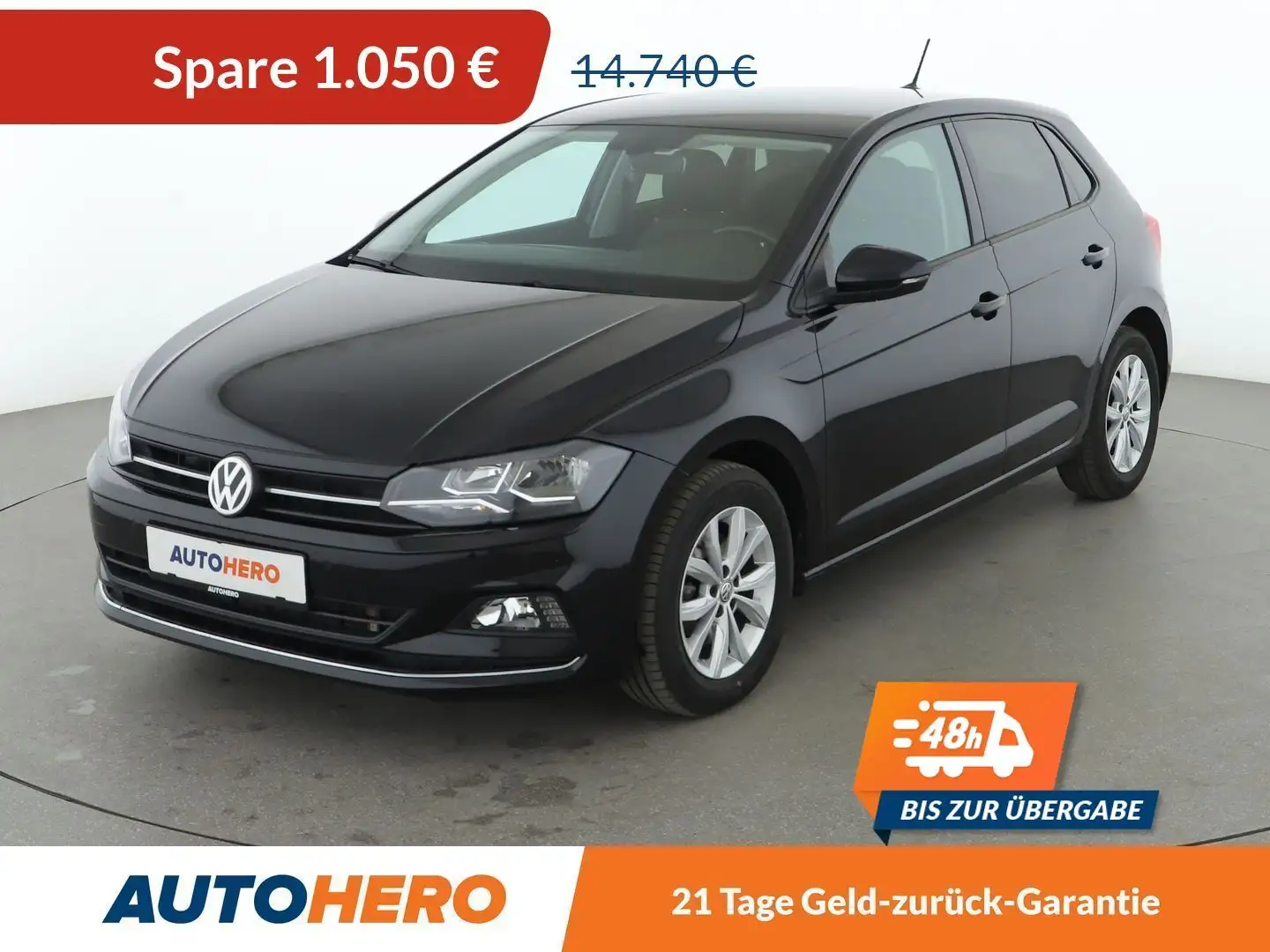 Volkswagen Polo 1.6 TDI Highline *NAVI*LIM*PDC*SHZ*AHK* Schwarz - 1