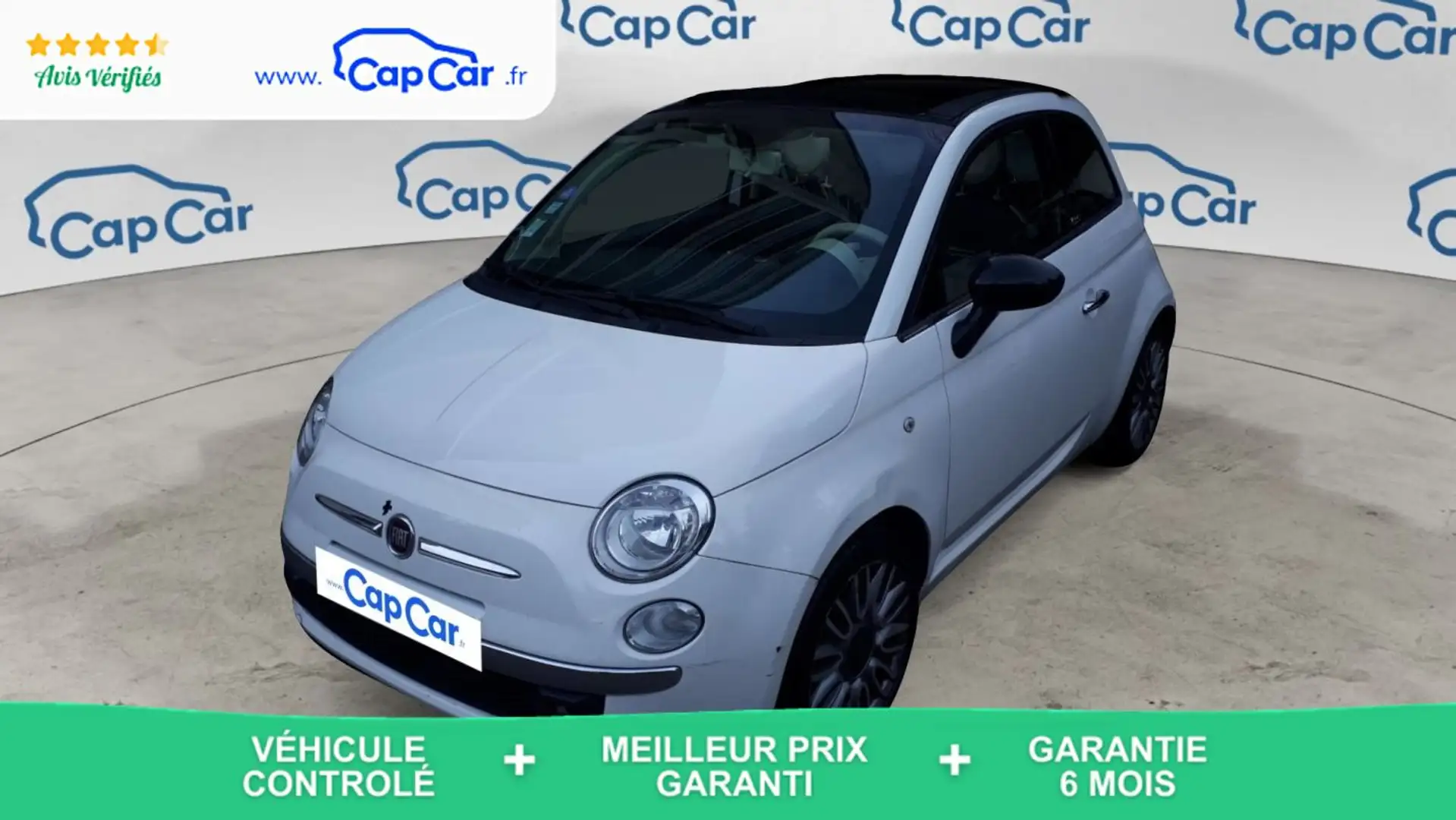 Fiat 500C Cabriolet 0.9 TwinAir 105 Lounge Blanc - 1