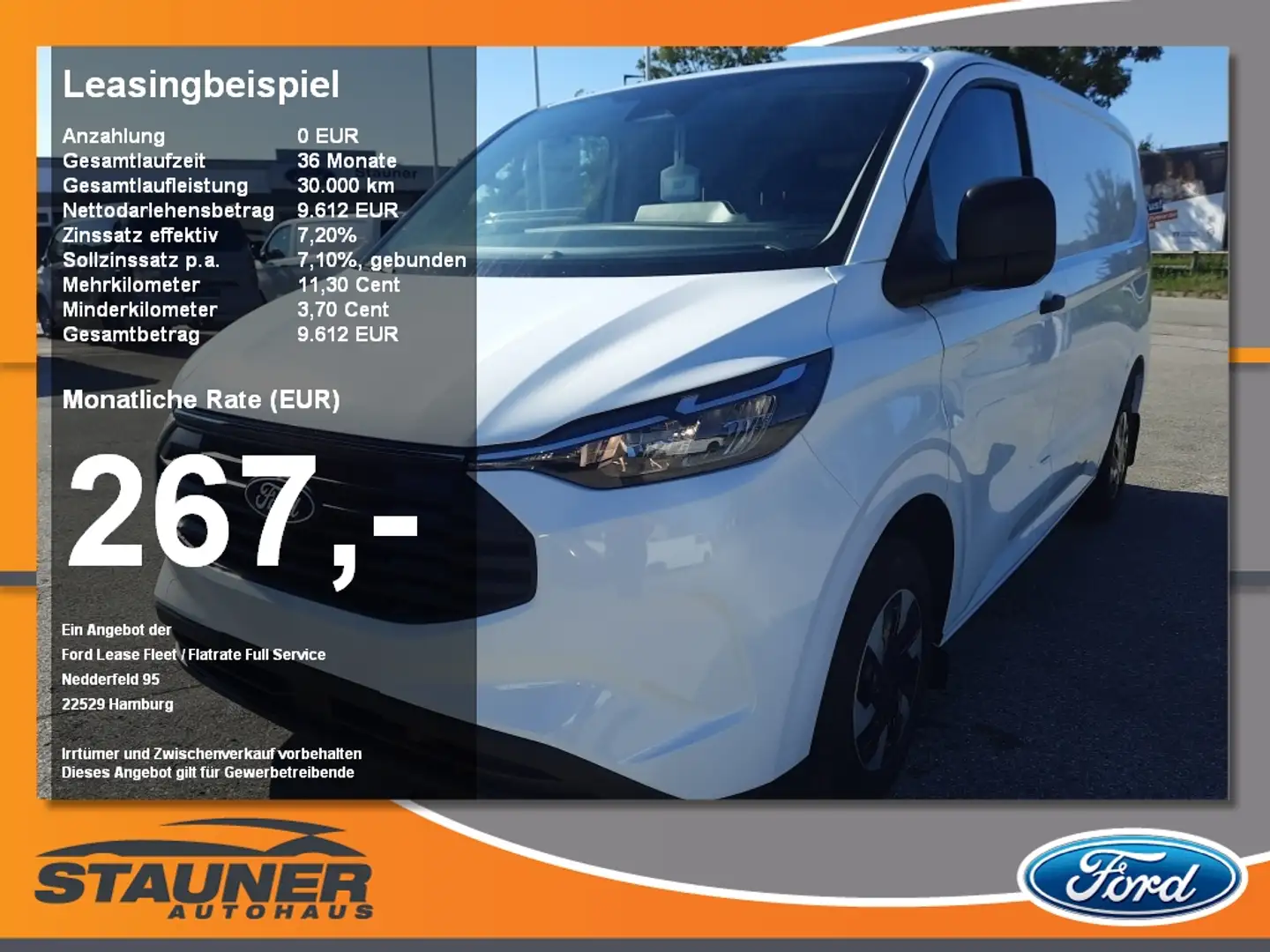 Ford Transit Custom 2.5l PHEV Kasten 320L1 Trend AHK Blanc - 1