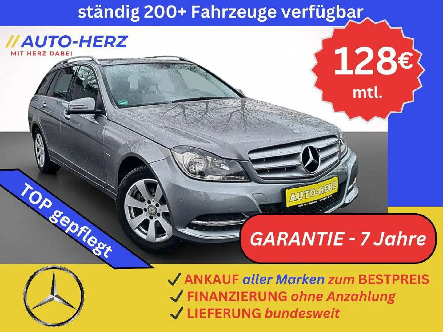 Mercedes-Benz C 180 T Avantgarde *LEDER-TEMPO.-PDC-SITZHEIZ.* Silber - 1