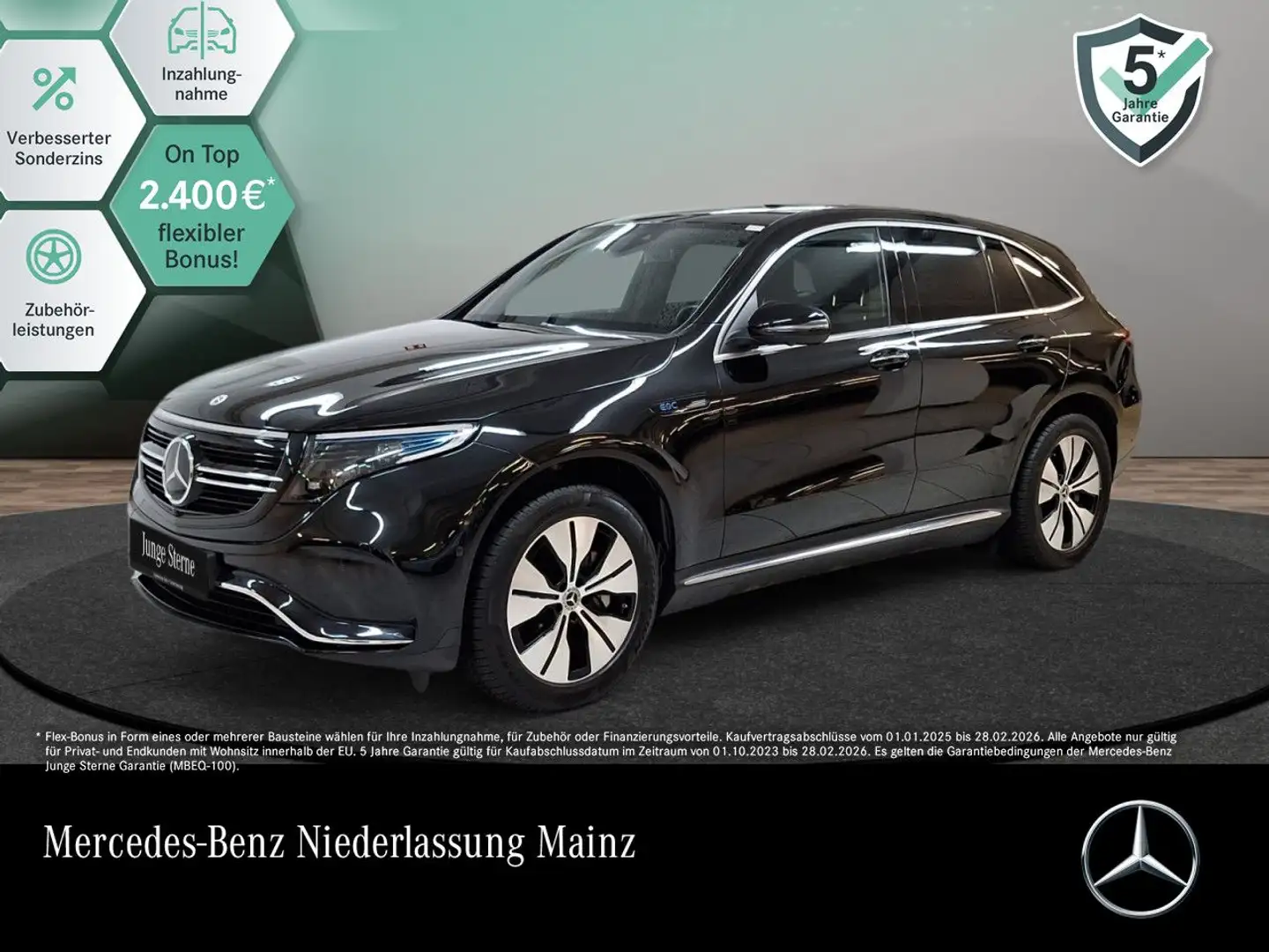 Mercedes-Benz EQC 400 4M AMG+360+MULTIBEAM+FAHRASS+KEYLESS Fekete - 1