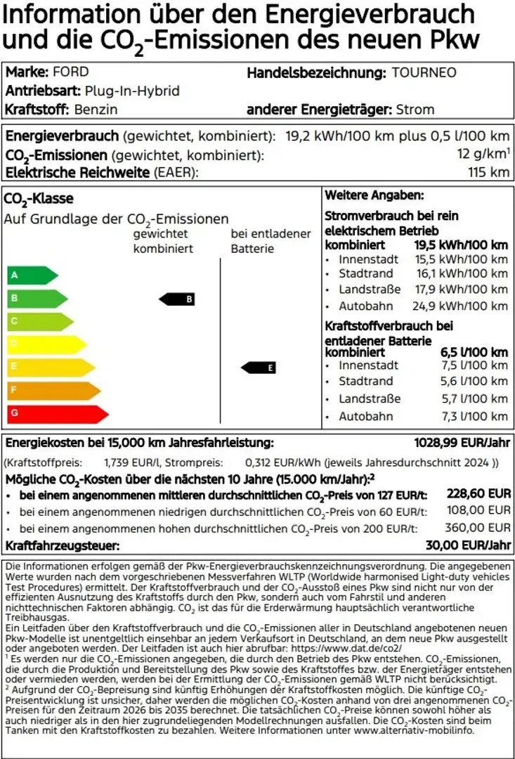 Ford Tourneo Connect 1.5 EcoBoost PHEV Grand Titanium Grau - 2