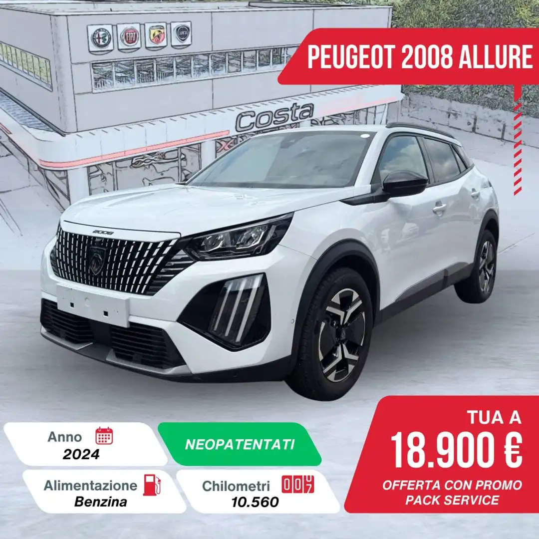 Peugeot 2008 PureTech 100 S&S Allure Bianco - 1