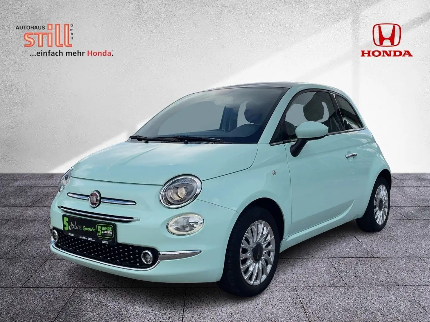 Fiat 500 1.2 8V Lounge Pano+LM+PDC+Garantie Groen - 2