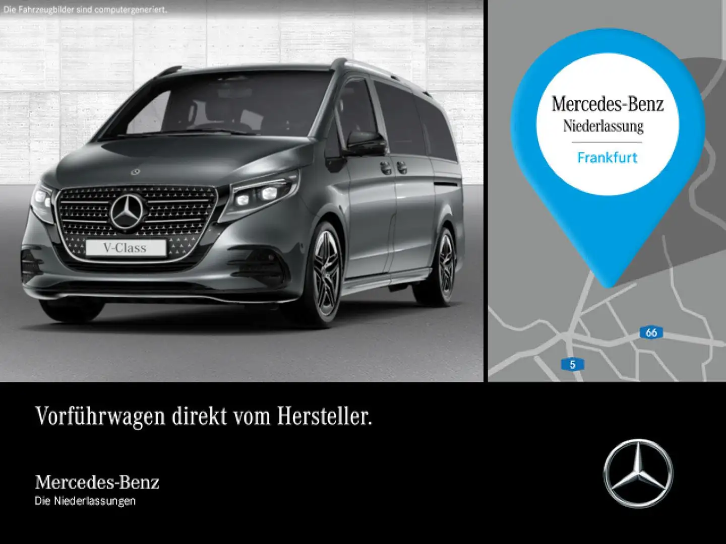 Mercedes-Benz V 300 d AVANTGARDE+AMG+SchiebDa+9G+AHK+StandHZ+DIS Grau - 1