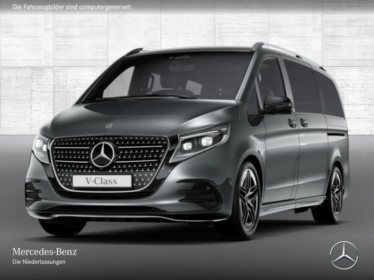 Mercedes-Benz V 300 d AVANTGARDE+AMG+SchiebDa+9G+AHK+StandHZ+DIS Grau - 2