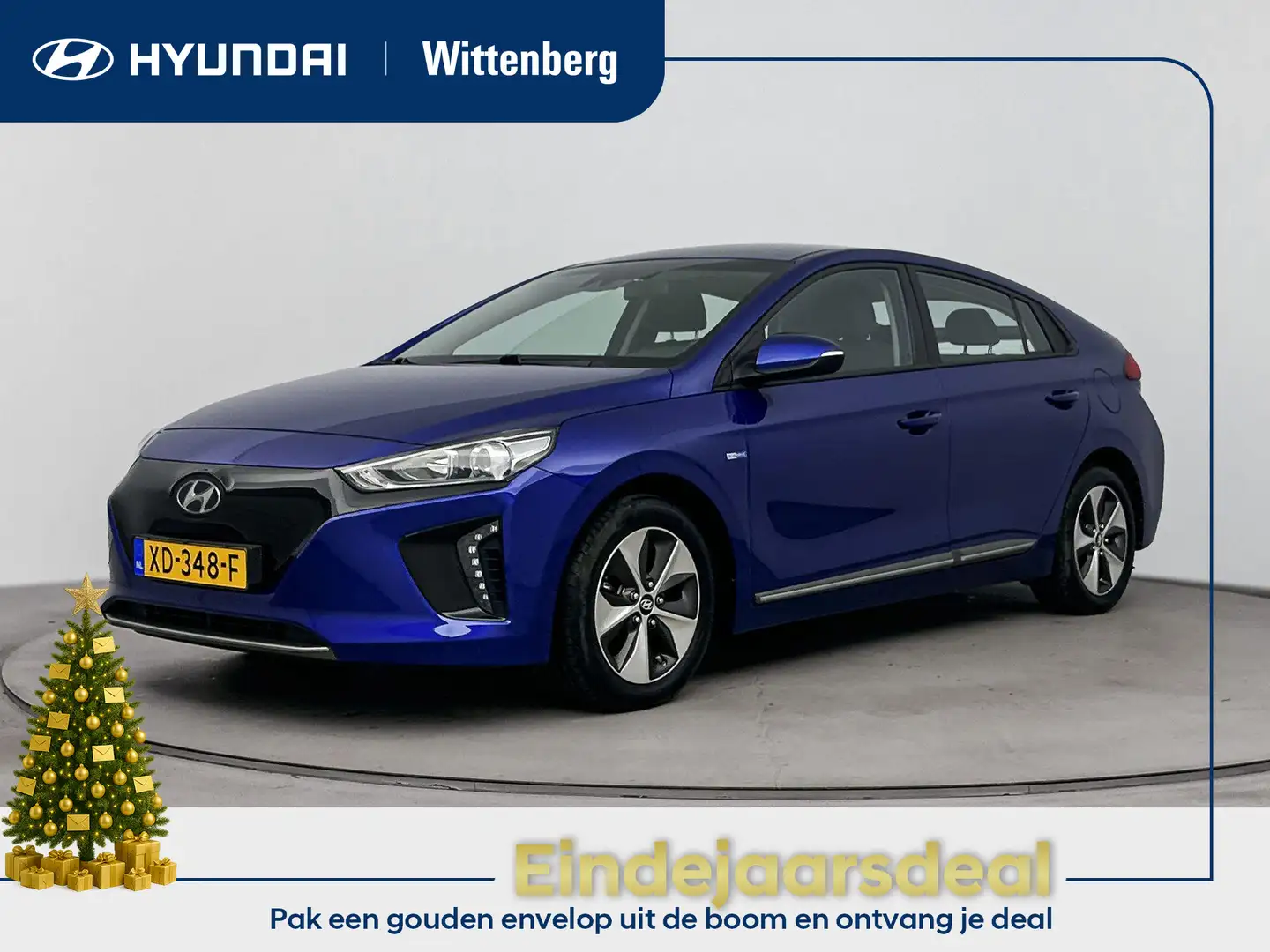 Hyundai IONIQ COMFORT EV | LEDER | CLIMA | CRUISE | CAMERA | NAV Blauw - 1