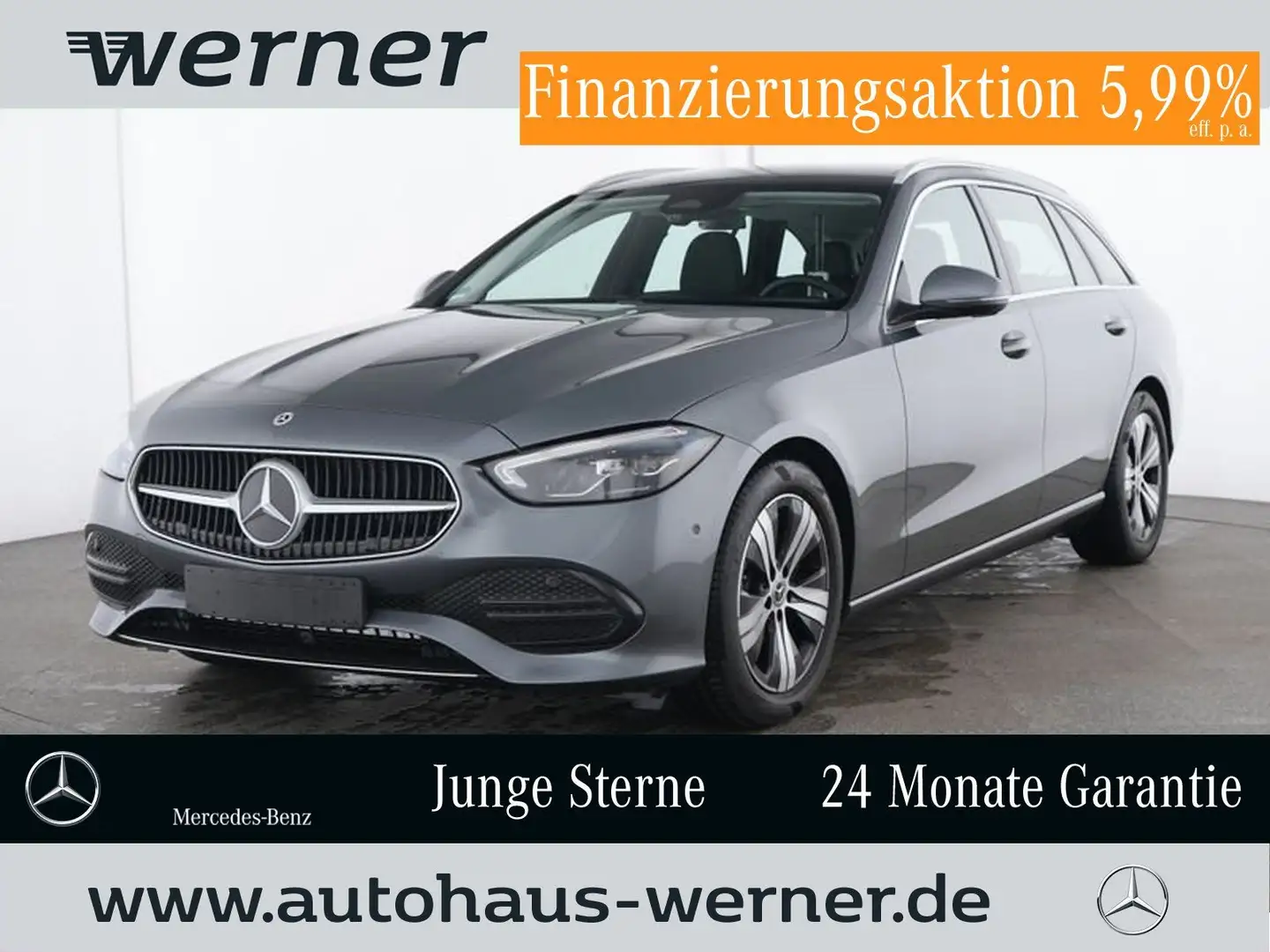 Mercedes-Benz C 180 T AVANTG-ADV+ PANO AHK MEMORY WINTER TOTWI Grijs - 1