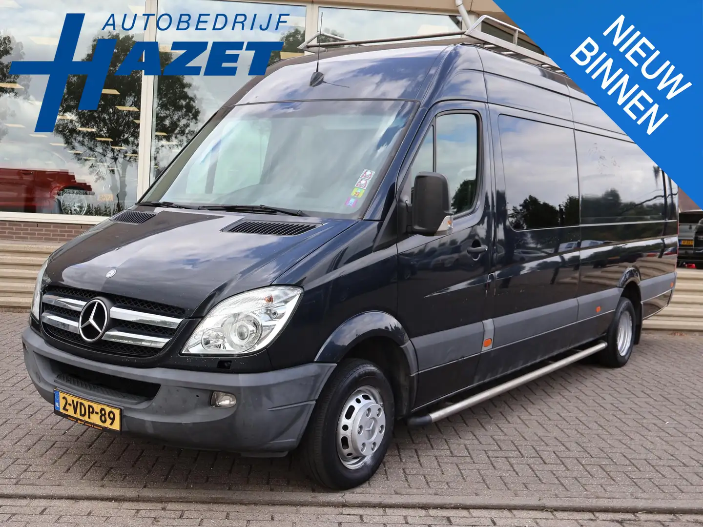 Mercedes-Benz Sprinter 519 3.0 CDI V6 190PK AUT. 1e EIG. D.C. DUBBELLUCHT Zwart - 1