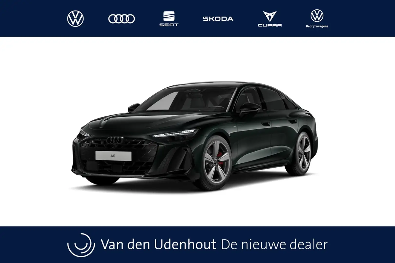 Audi A6 Limousine e-hybrid quattro 368 S tronic S edition Groen - 1