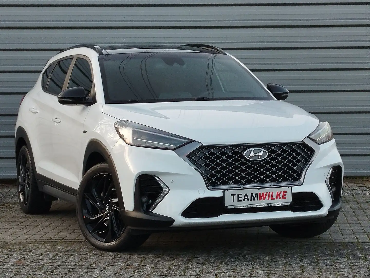 Hyundai TUCSON N Line Mild-Hybrid 4WD LED PDCvo+hi+360° Blanc - 1