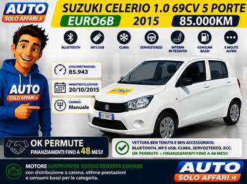 1.0 EURO6B 85.000KM NEOPATENTATI/RATE/PERMUTE