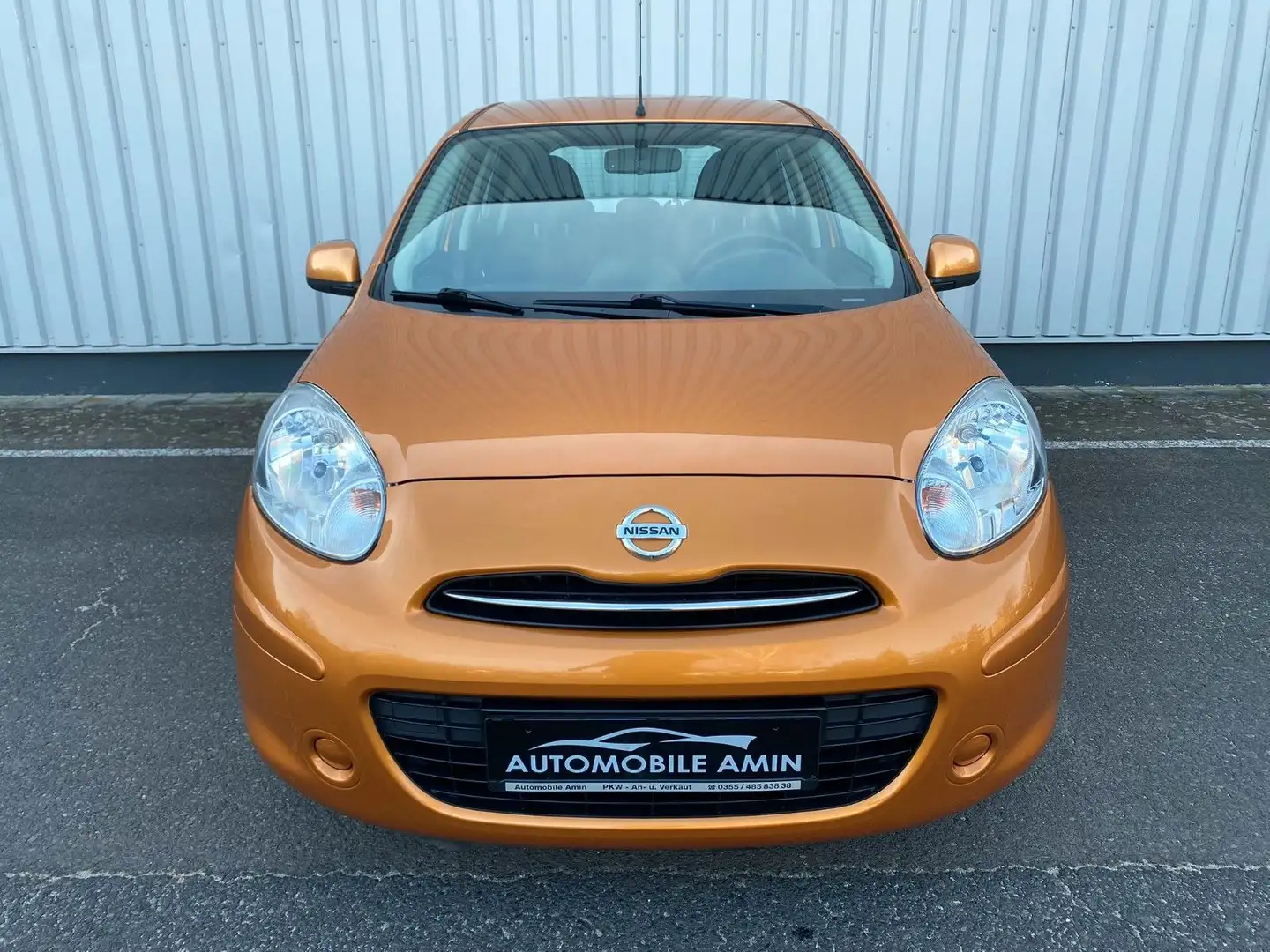 Nissan Micra Acenta aus Erstbesitz Navi Bluetooth Klima Orange - 2