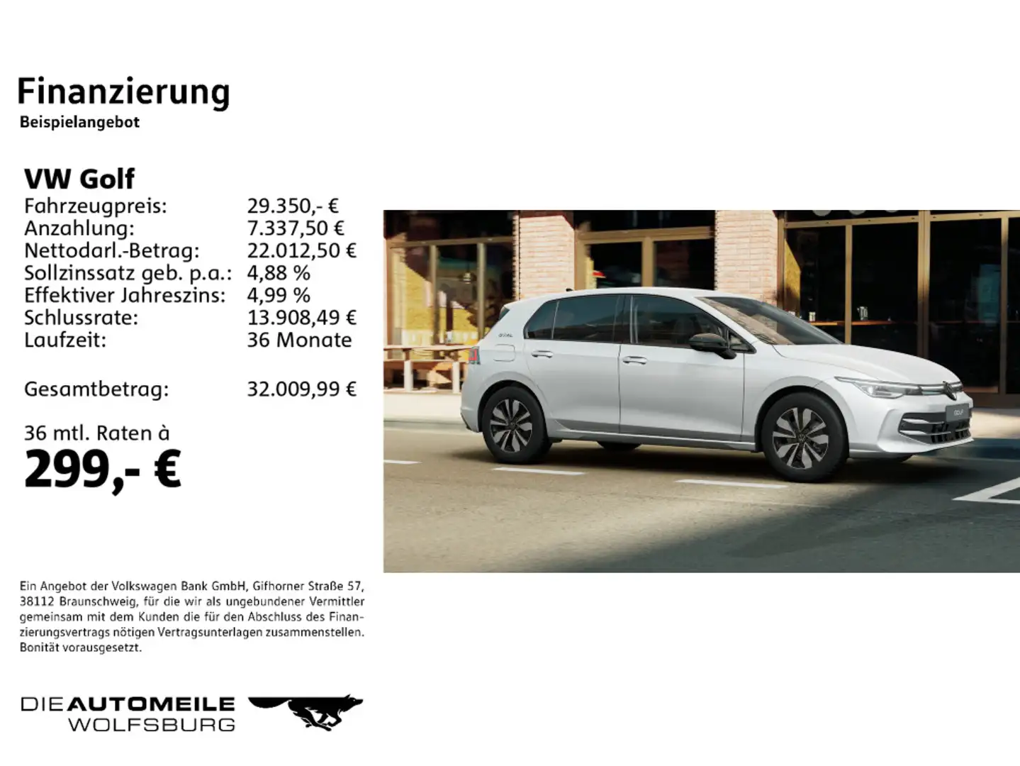 Volkswagen Golf 8 VIII 1.5 eTSI DSG Goal Matrix/ACC/AHK Weiß - 2