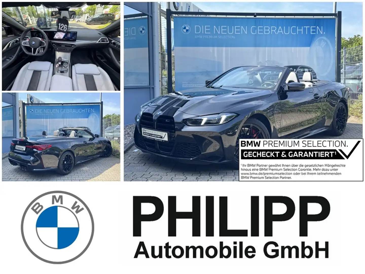 BMW M4 Competition Cabrio xDrive h&k Ad-LED FACELIFT Schwarz - 1