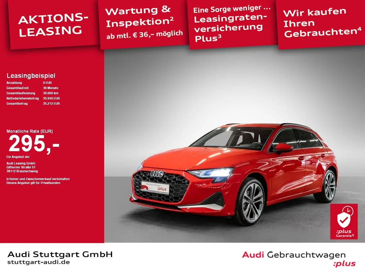 Audi A3 Sportback advanced 35 TFSI 110(150)  S tronic Rot - 1