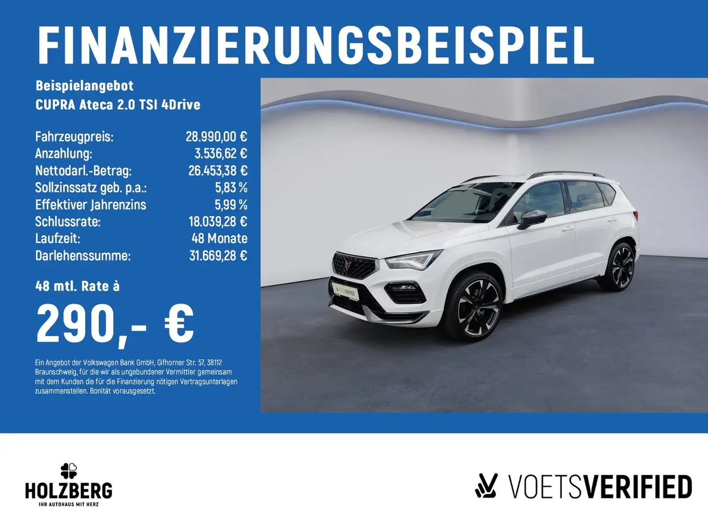 CUPRA Ateca 2.0 TSI 4Drive KEYLESS+EPH+LED Weiß - 2