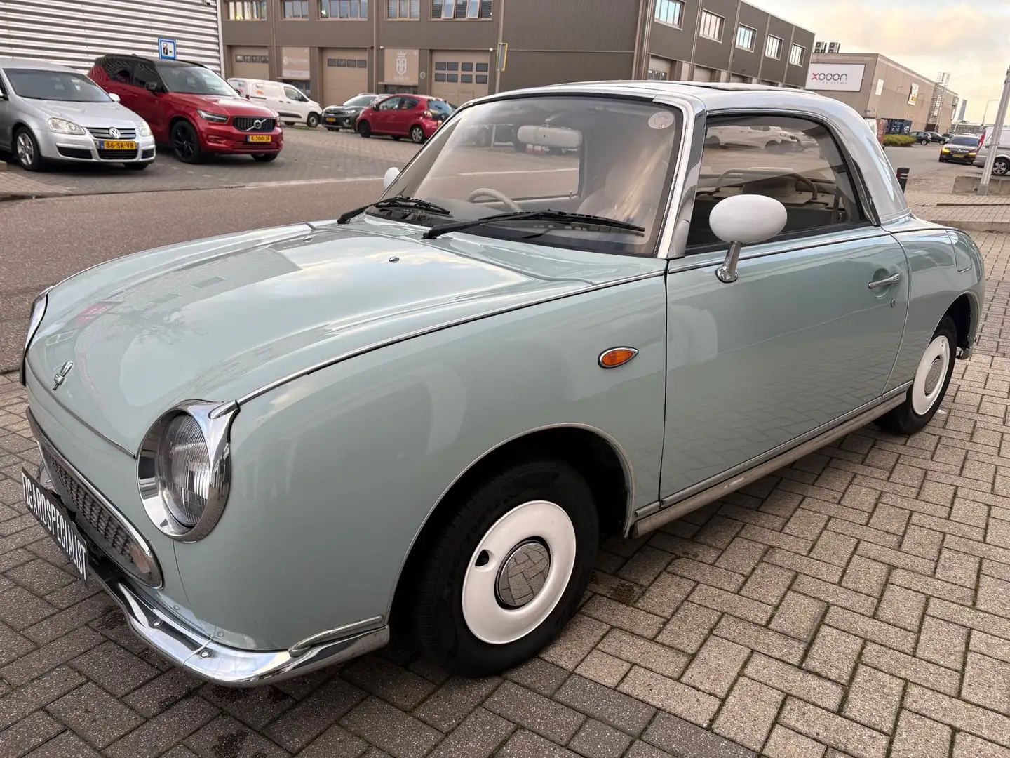 Nissan Figaro 728 Pale Aqua, automaat, airco, turbo Albastru - 2