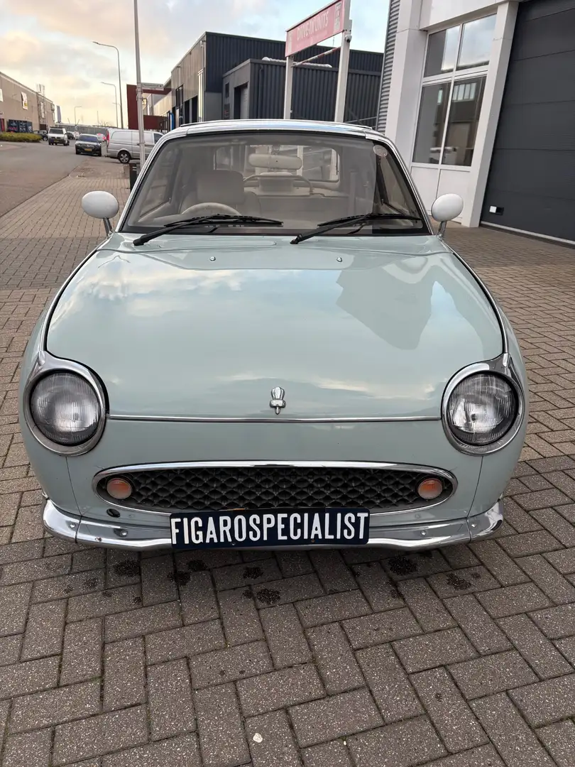Nissan Figaro 728 Pale Aqua, automaat, airco, turbo Albastru - 1