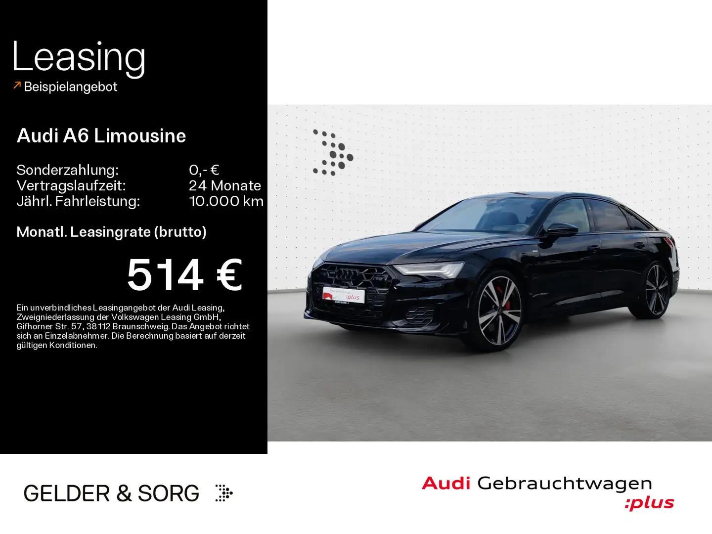 Audi A6 55 TFSIe S line Matrix*B&O*HuD*360° Zwart - 1