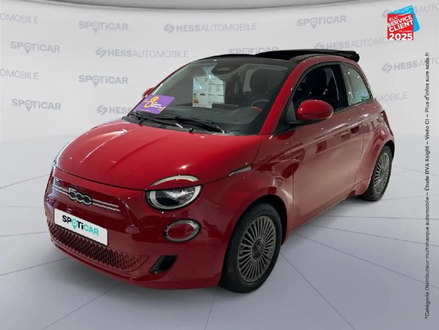 Fiat 500C e 95ch Pack Confort MY23 Rouge - 1