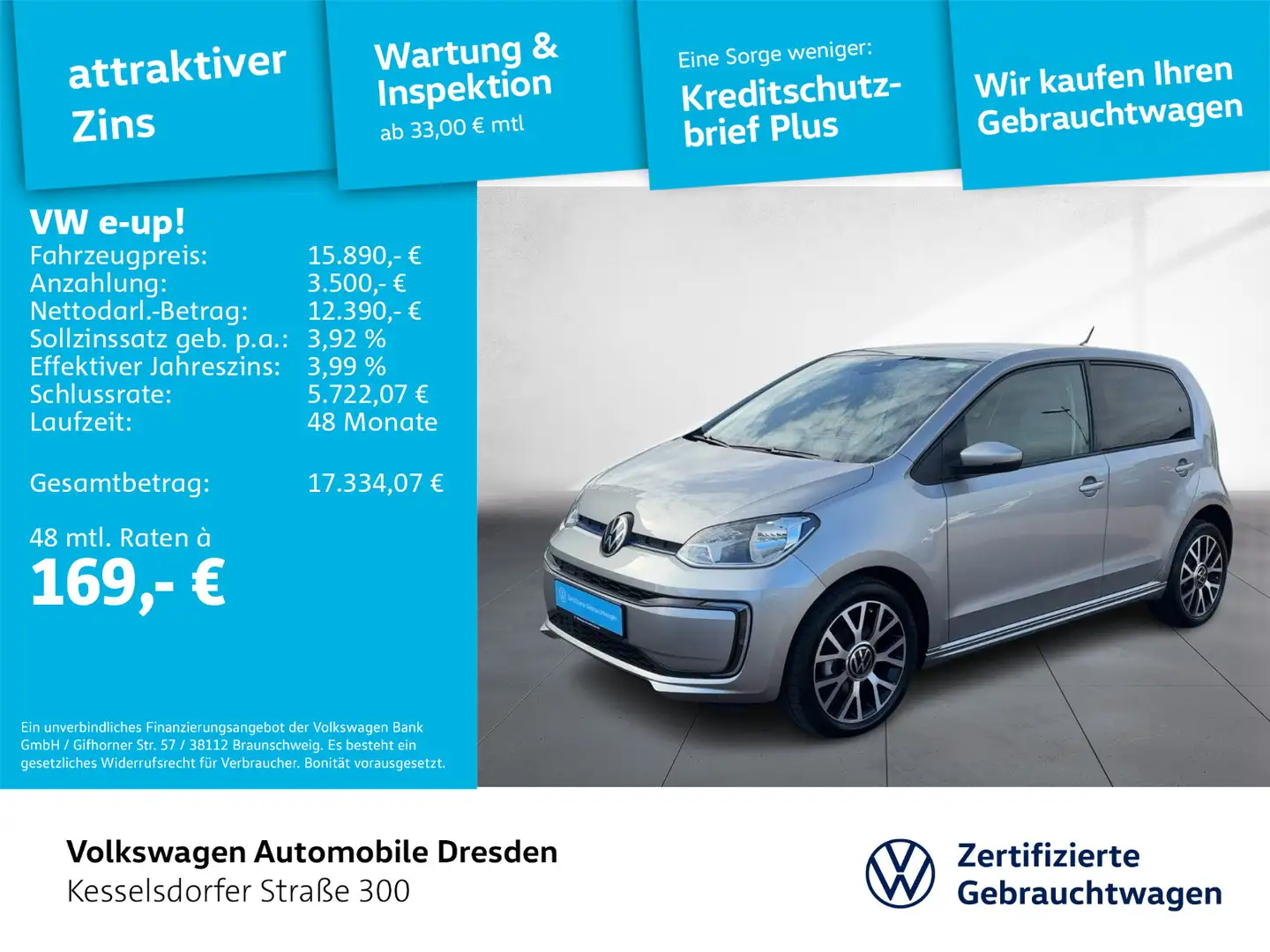 Volkswagen e-up! Style "Plus" Kamera DAB GRA Silber - 1