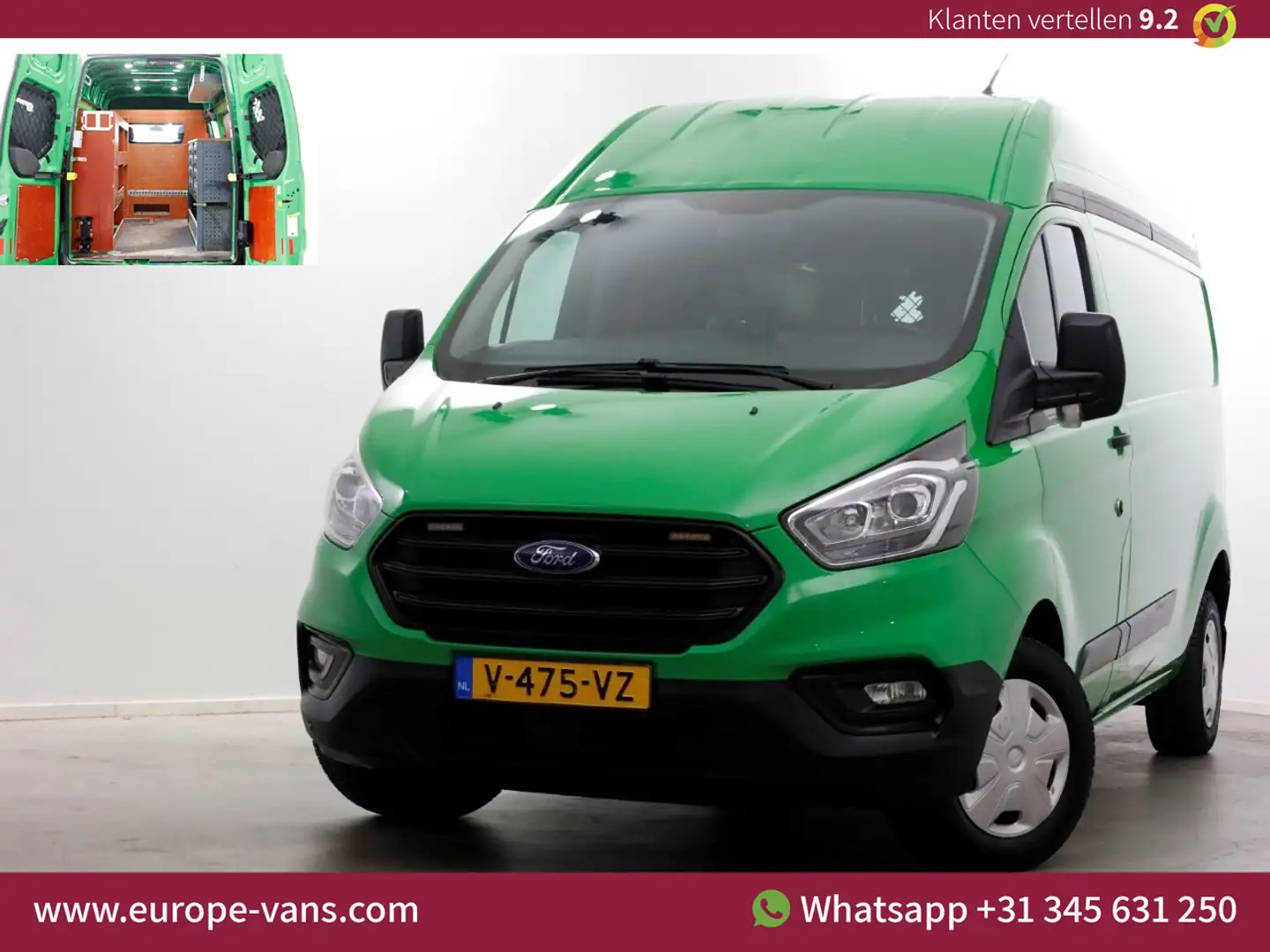 Ford Transit Custom 2.0 TDCI E6 L2H2 Trend Airco/Navi/Camera 02-2019 Vert - 1