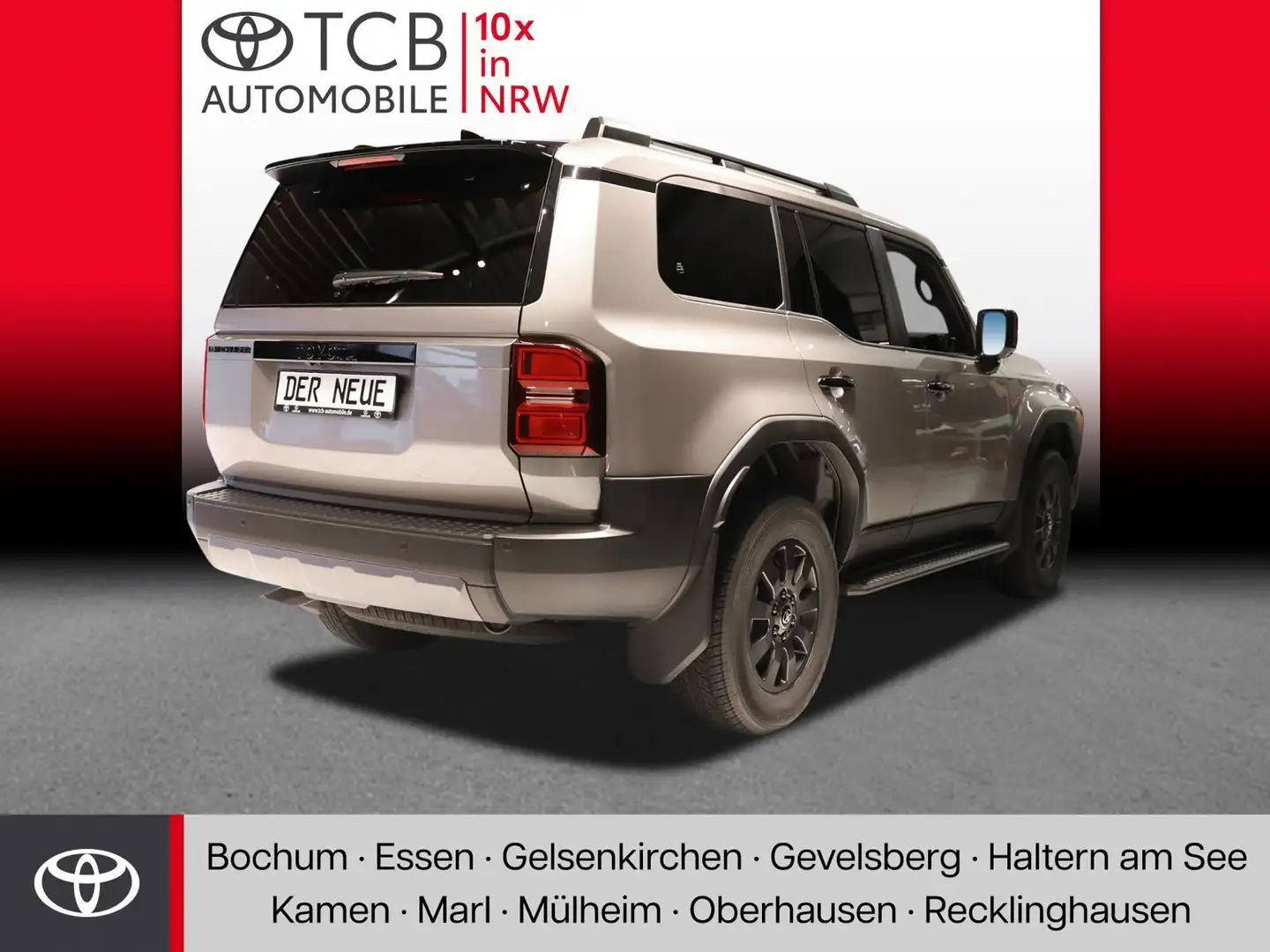 Toyota Land Cruiser 2.8 D-4D 4x4 Mild-HYBRID EXECUTIVE NAVI ALU KLIMA BT ANDROID APPLE ALARM Grau - 2