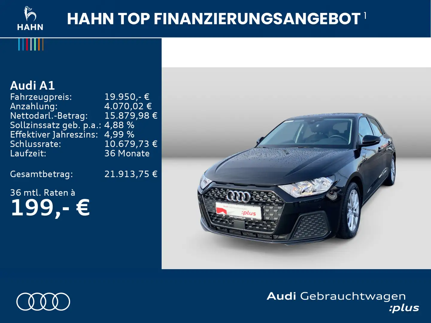 Audi A1 25 Sportback 1.0 TFSI S-tronic Einparh Sitzhz Schwarz - 2