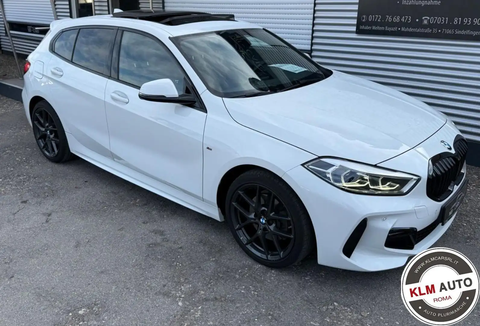 BMW 118 d F40 M SPORT TETTO PANO PELLE AUTOMATICA Bianco - 1