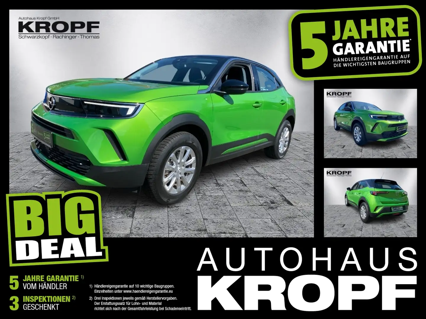 Opel Mokka-E Mokka e Edition +FLA LM KAM LED KlimaA Navi PDC Vert - 1